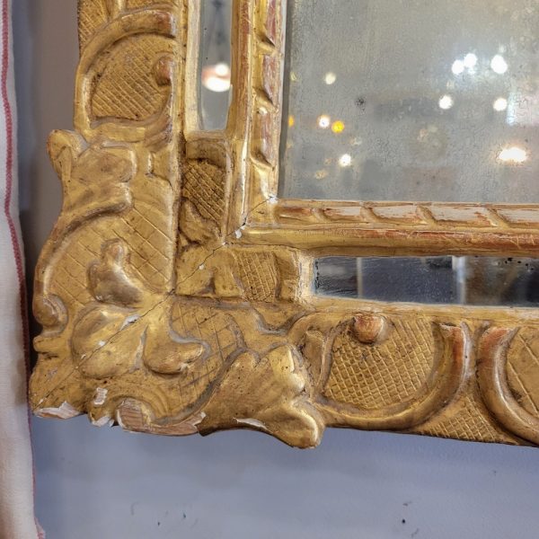 Petit Miroir Rectangulaire Louis XVI Glace au Mercure XVIIIè siècle
