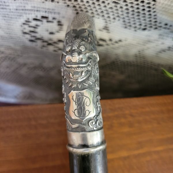 Canne Ancienne Pommeau Dragon
