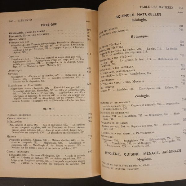 Memento Larousse Encyclopédie Edition de 1949