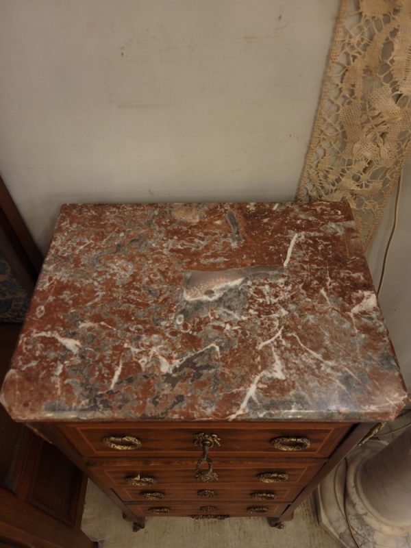 Chiffonnier Bois Marqueté Style Louis XVI