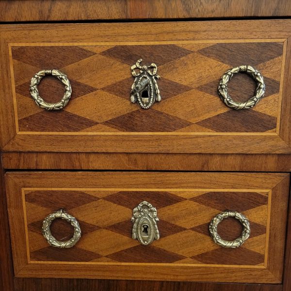Chiffonnier Bois Marqueté Style Louis XVI