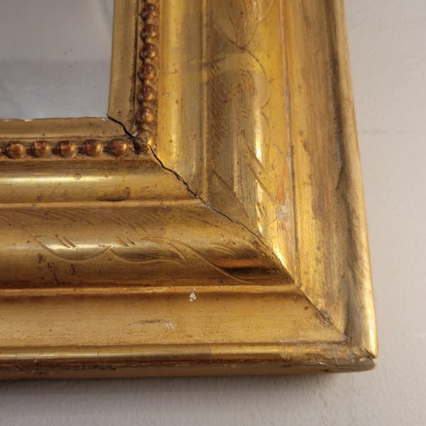 Miroir  Louis -Philippe Fronton Ajouré Coquille