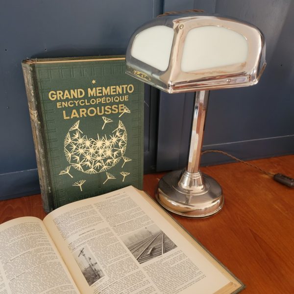 Lampe Pirouett Laiton Chromé et Verre Art-Déco, Epoque 1930
