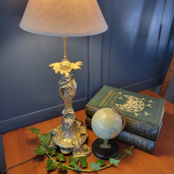 Lampe Louis XV, Rocaille Bronze doré