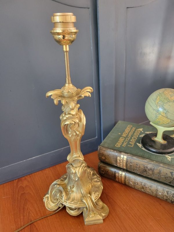 Lampe Louis XV, Rocaille Bronze doré