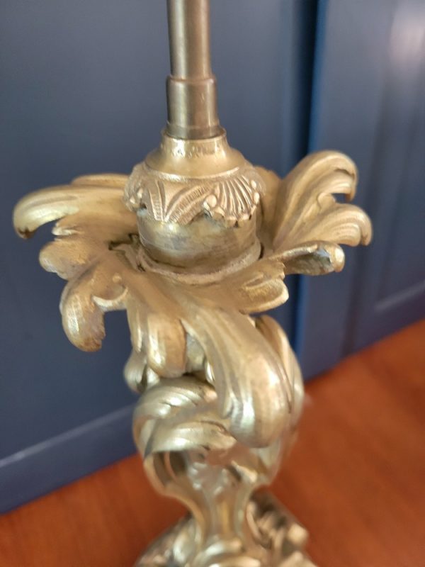 Lampe Louis XV, Rocaille Bronze doré