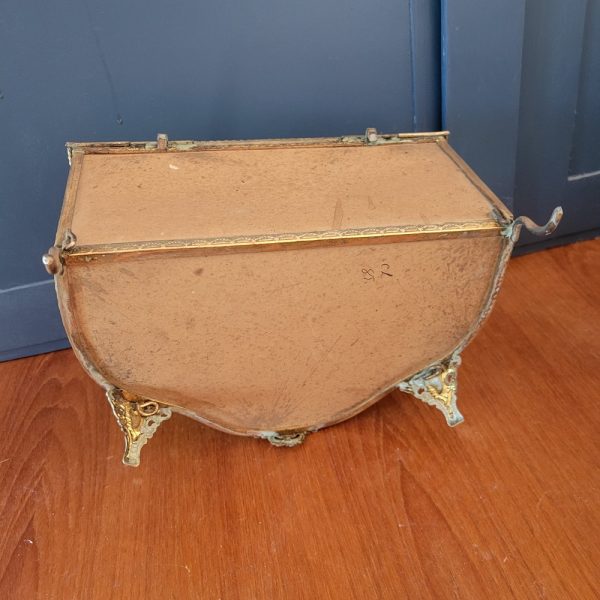 Coffret, Boîte à Bijoux Verre et Laiton Napoléon III