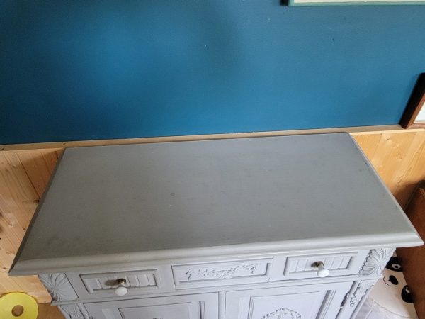 Petit buffet,Patiné Gris, Romantique, Napoléon III,rétro,vintage,