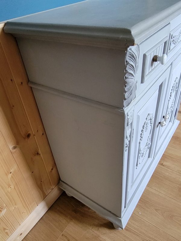 Petit buffet,Patiné Gris, Romantique, Napoléon III,rétro,vintage,