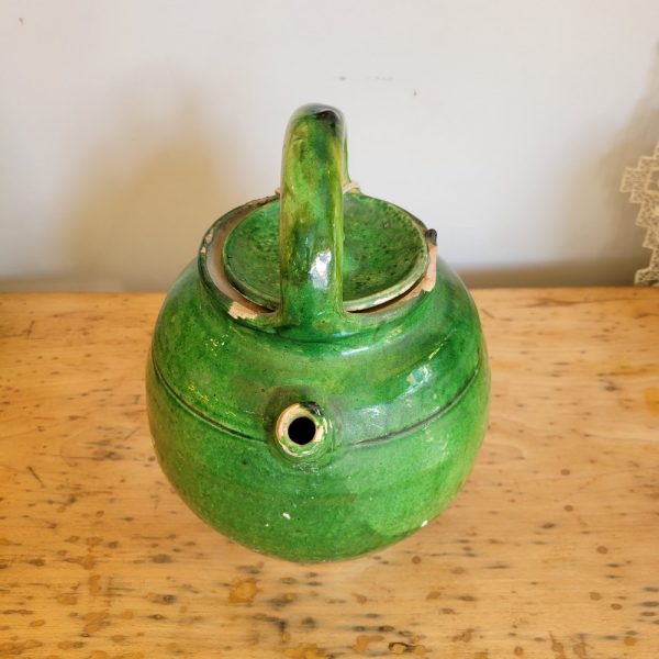 Gargoulette Verte Terre Cuite Vernissée Epoque XIXè