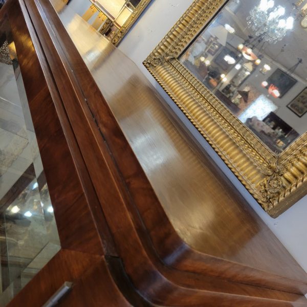 Vitrine Art-Déco  Acajou, Fond Miroir