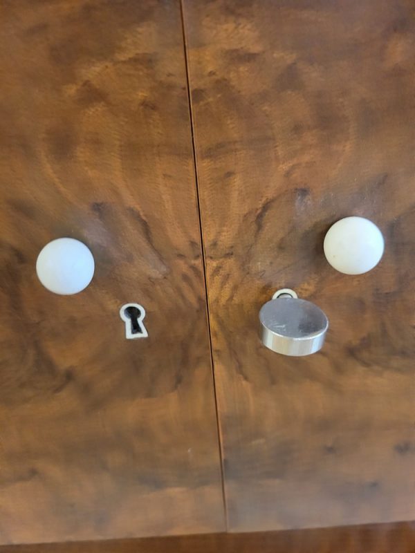 Vitrine Art-Déco  Acajou, Fond Miroir
