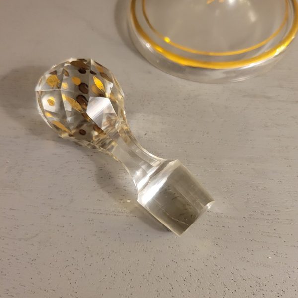 Carafe à Liqueur Verre Soufflé et Emaillé