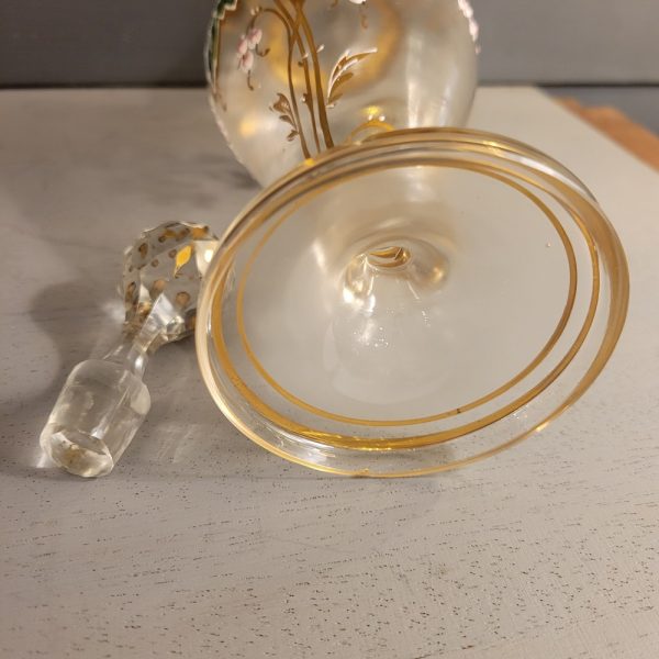 Carafe à Liqueur Verre Soufflé et Emaillé