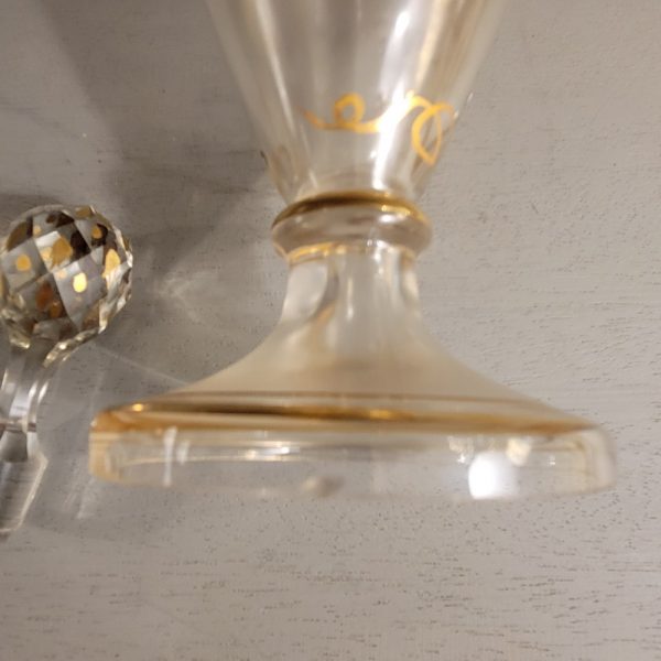 Carafe à Liqueur Verre Soufflé et Emaillé
