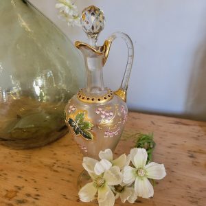 Carafe à Liqueur Verre Soufflé et Emaillé
