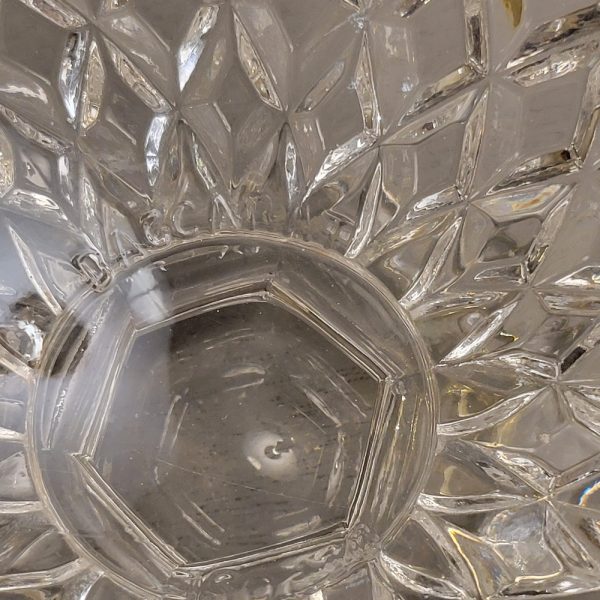 Sucrier BACCARAT avec Assiette Cristal, modèle Bambou