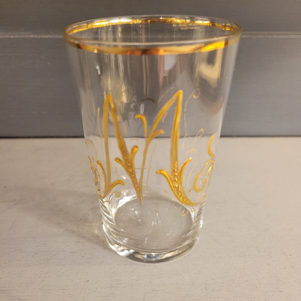 Verre Ancien Monogrammé M