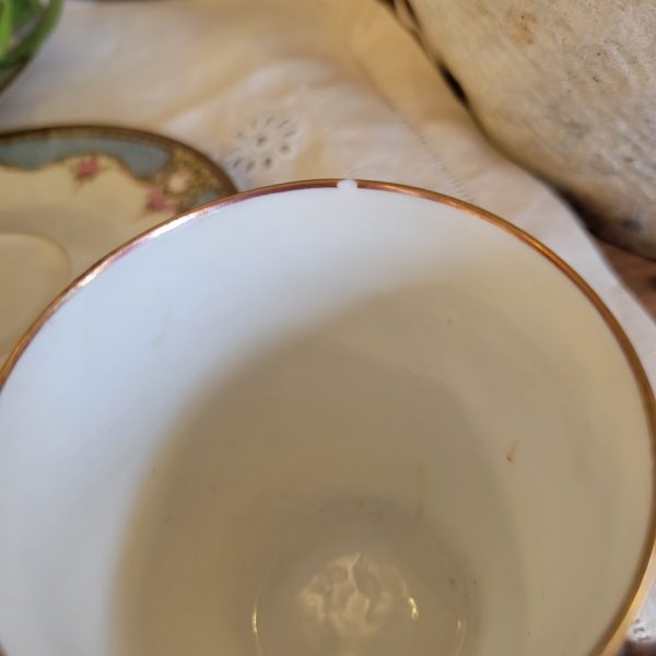 Service à Café Porcelaine de Limoges Années 1930, Décor de Fleurs