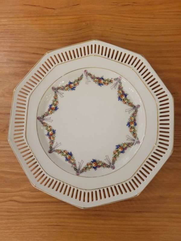 Service à Dessert Porcelaine de Bavière Années 1930, Décor de Fruits
