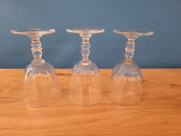 12 Verres à Vin Cristal Baccarat Clermont, Soufflés, époque XIXè