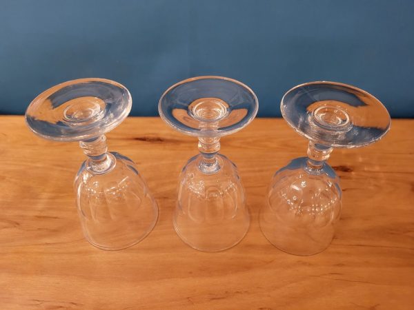 12 Verres à Vin Cristal Baccarat Clermont, Soufflés, époque XIXè