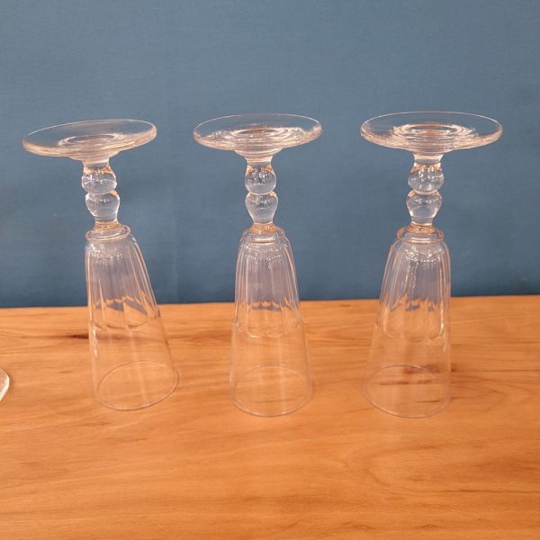 12 flûtes à champagne Cristal Baccarat Clermont, Soufflés, époque XIXè