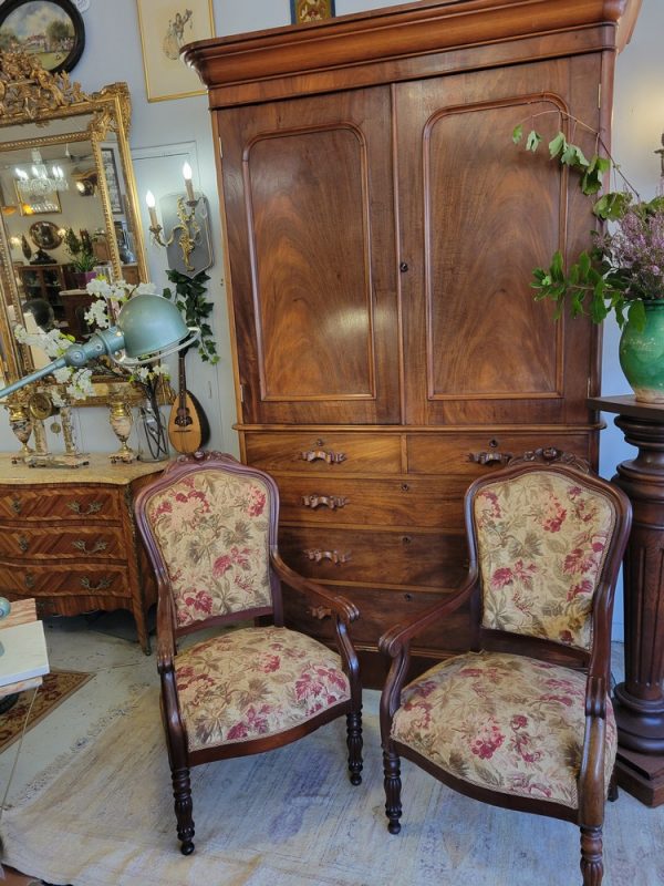 Fauteuils Napoléon III Acajou