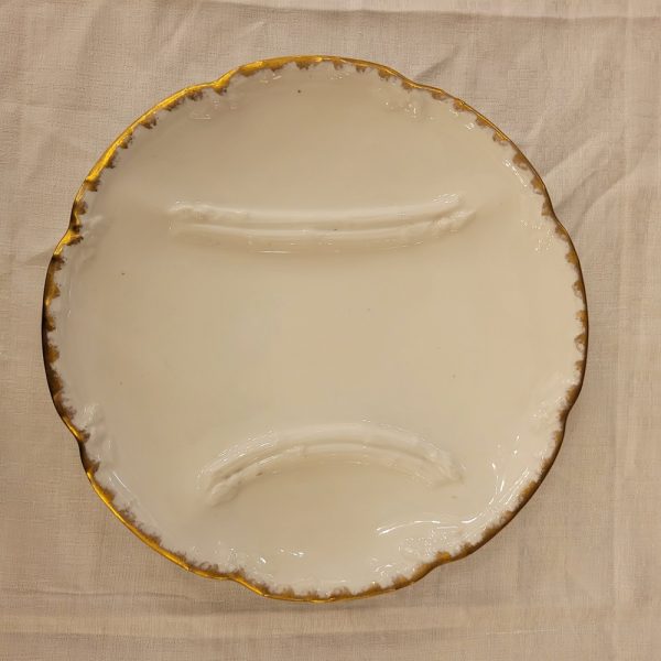 Service à Asperges Porcelaine de Limoges, Liseré Doré