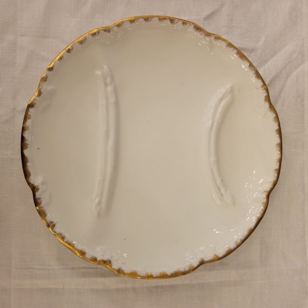 Service à Asperges Porcelaine de Limoges, Liseré Doré
