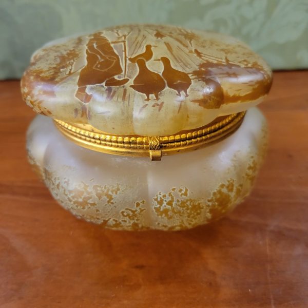 Coffret, Boîte à Bijoux Verre, La gardienne d'oies
