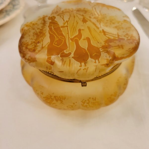 Coffret, Boîte à Bijoux Verre, La gardienne d'oies