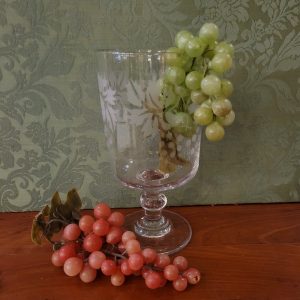 Verre de Mariage Verre Soufflé, Décor Raisins XIXè