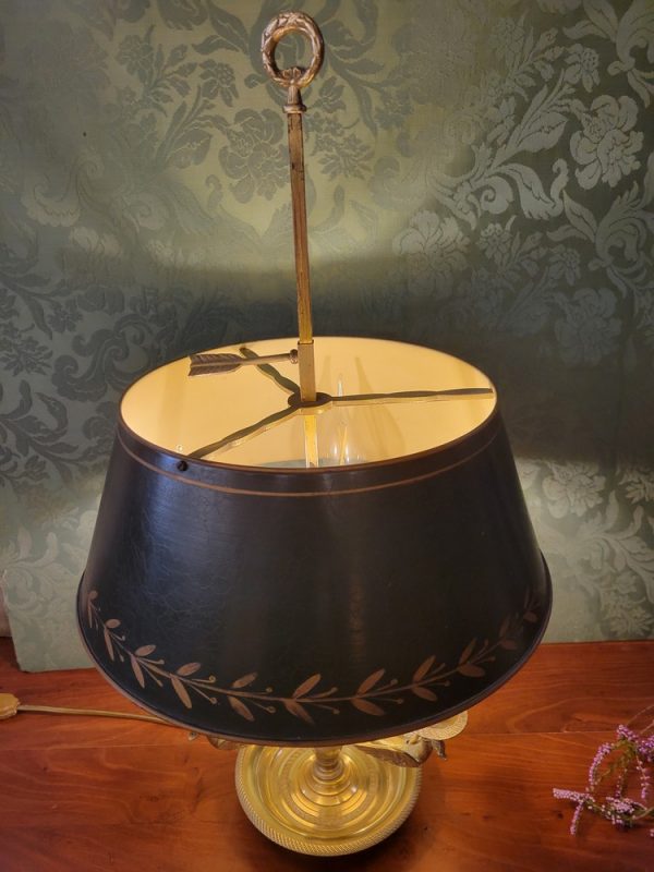 Lampe Bouillotte Style Empire, Abat-Jour Tôle
