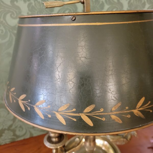 Lampe Bouillotte Style Empire, Abat-Jour Tôle