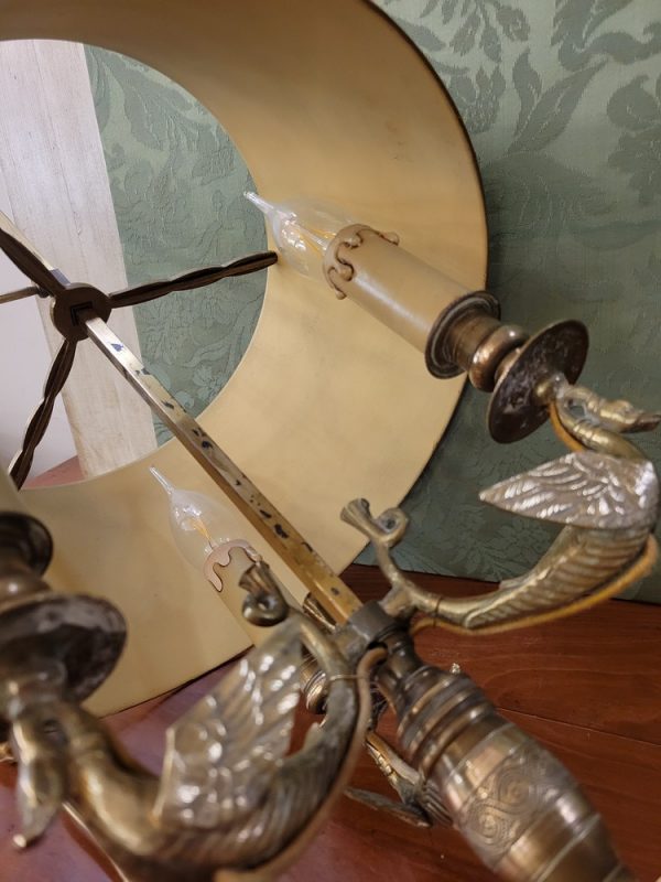 Lampe Bouillotte Style Empire, Abat-Jour Tôle