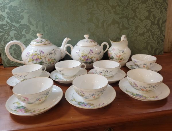 Service à Thé  Porcelaine Fine Epoque XIXè siècle