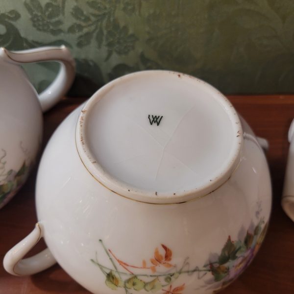 Service à Thé  Porcelaine Fine Epoque XIXè siècle