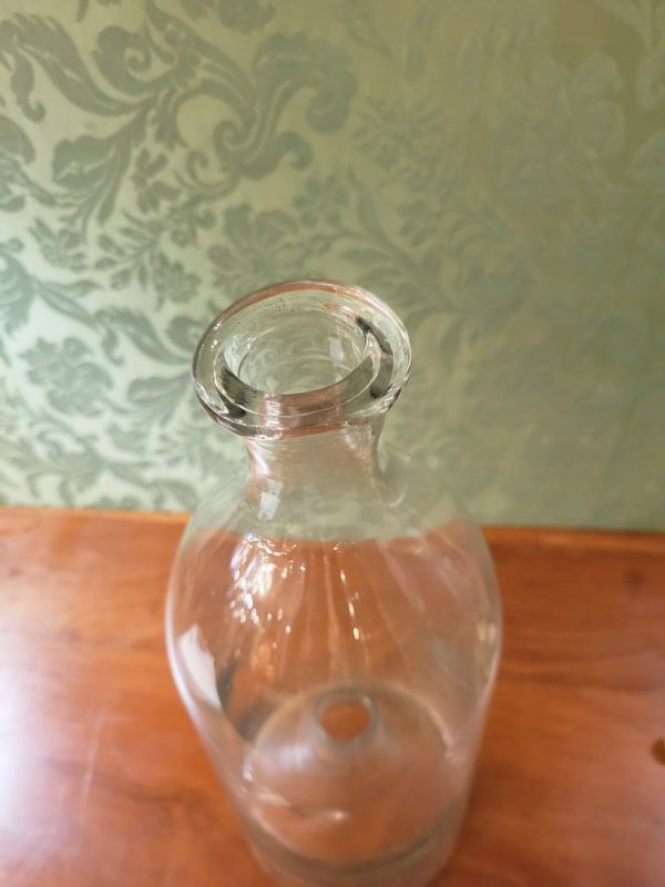 Bouteille à Vairons, Piège à Poissons, Verre Soufflé, XIXè
