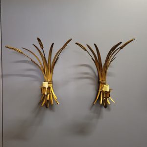 Appliques Epis de Blé Métal Doré Vintage, Epoque 1950