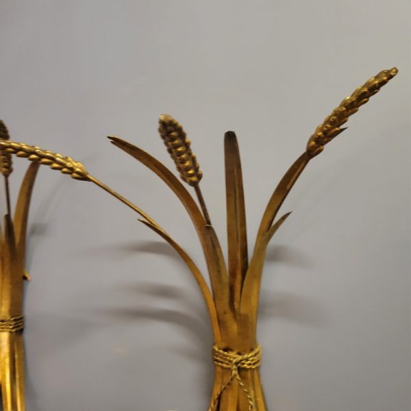 Appliques Epis de Blé Métal Doré Vintage, Epoque 1950
