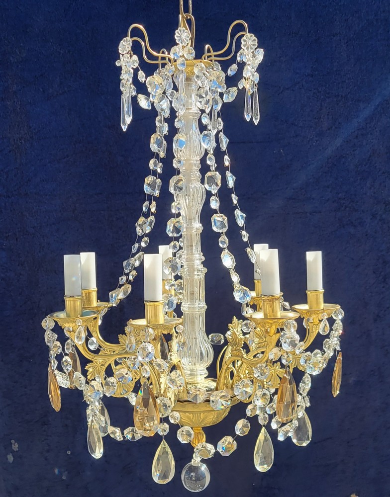 Lustre Ancien à Pampilles Napoléon III