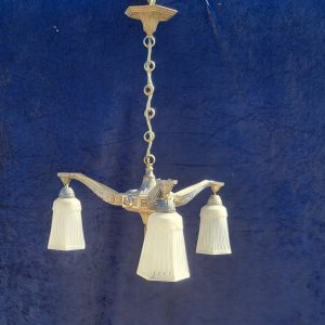 Lustre Art-Déco, Tulipes Blanches