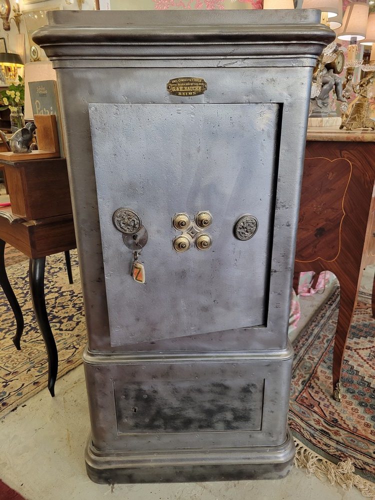 Coffre-Fort ancien, Bauche, Acier Brossé