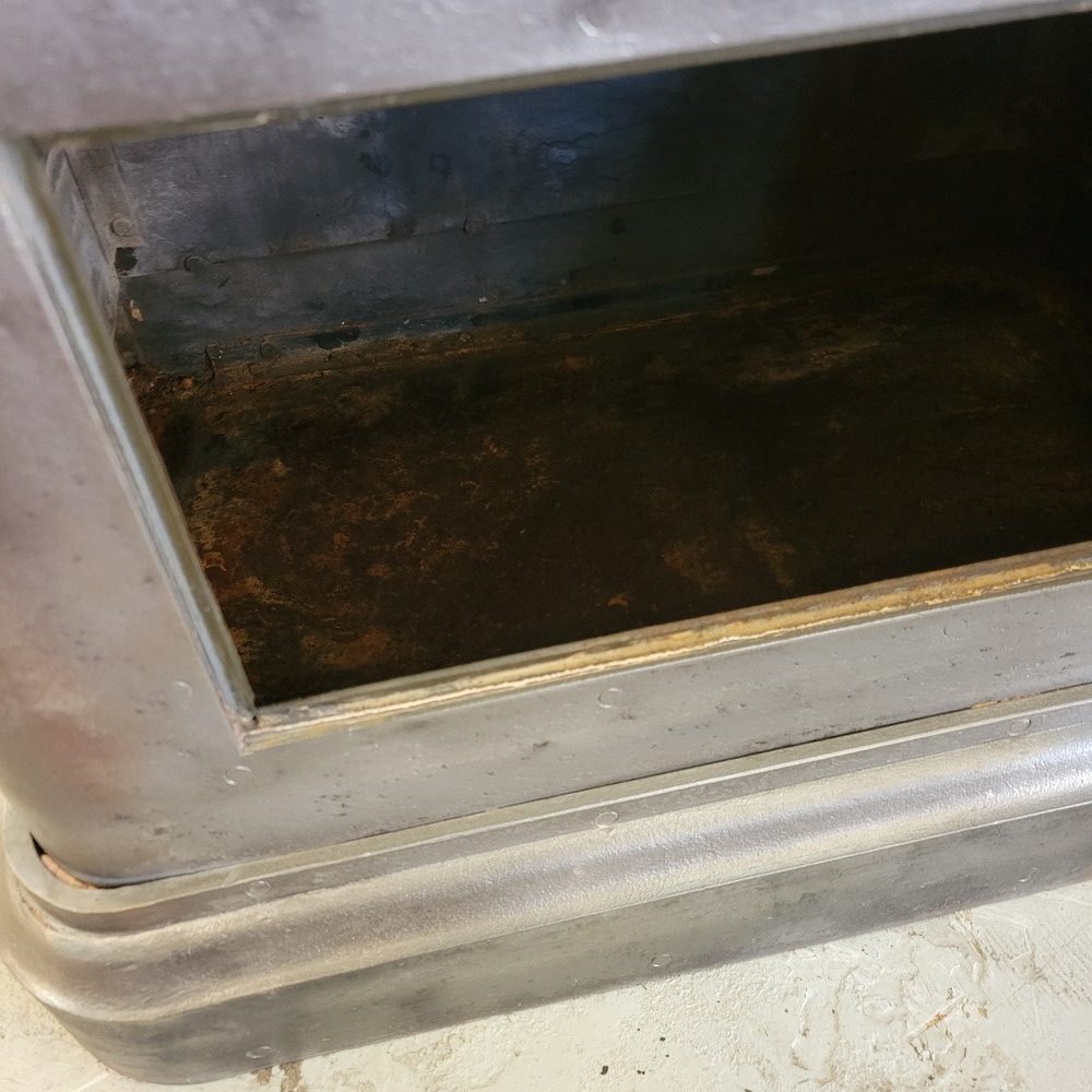 Coffre-Fort ancien, Bauche, Acier Brossé