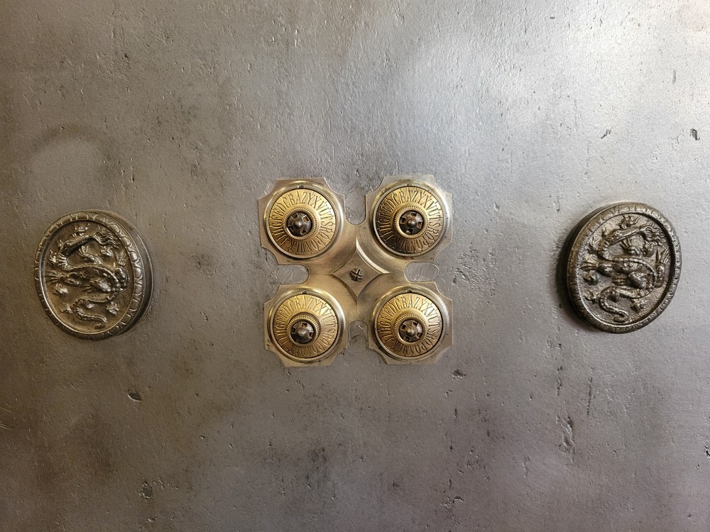 Coffre-Fort ancien, Bauche, Acier Brossé