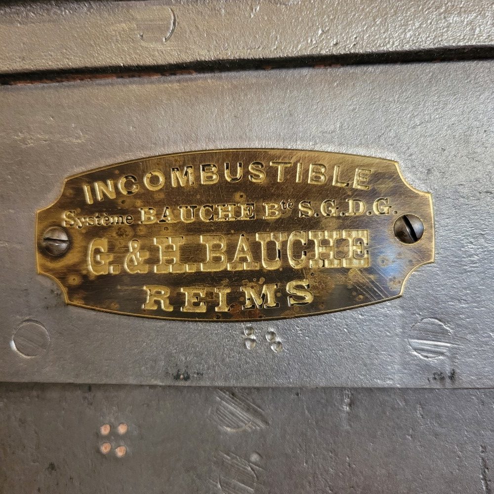 Coffre-Fort ancien, Bauche, Acier Brossé