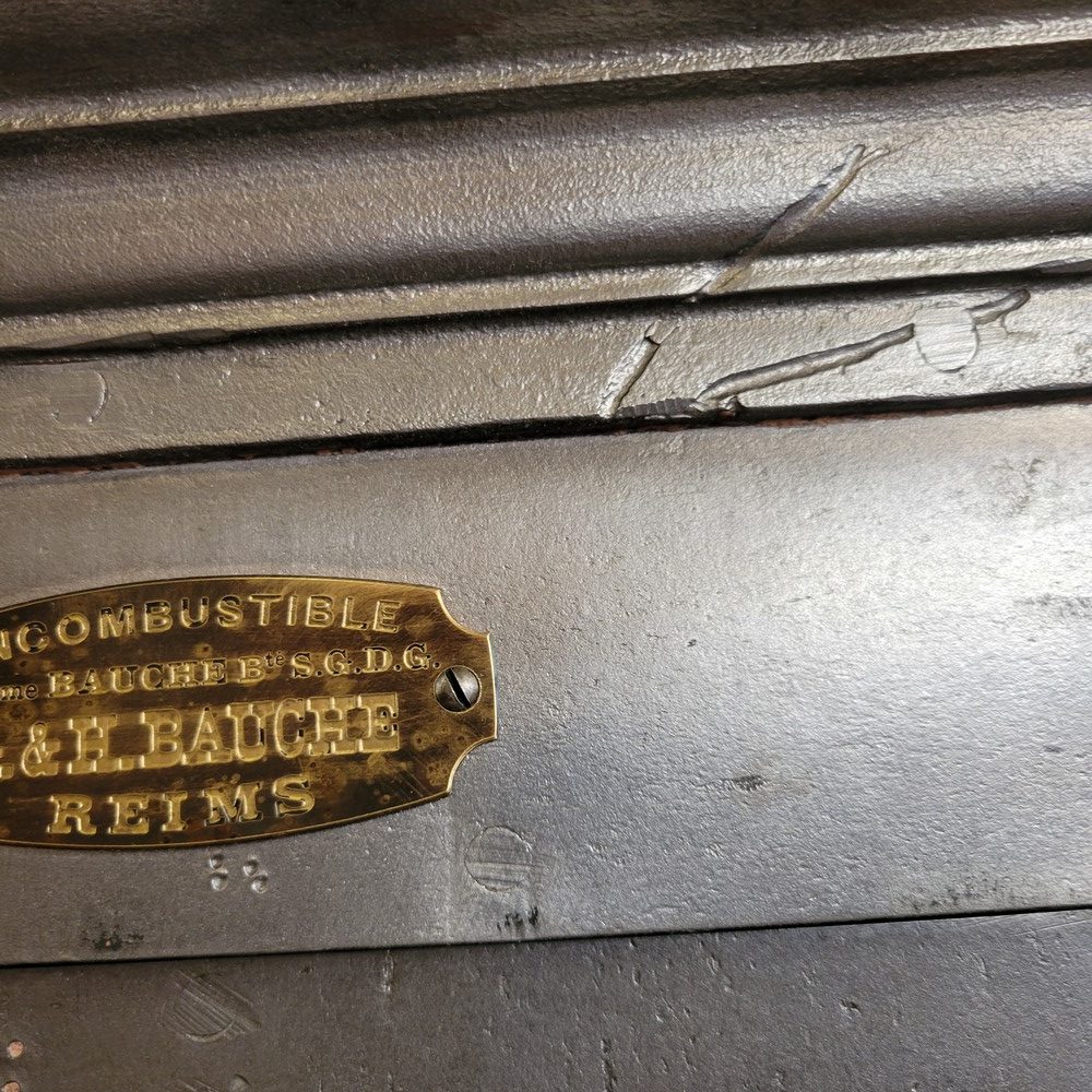 Coffre-Fort ancien, Bauche, Acier Brossé