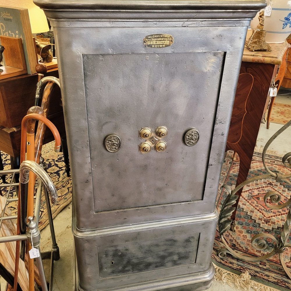 Coffre-Fort ancien, Bauche, Acier Brossé