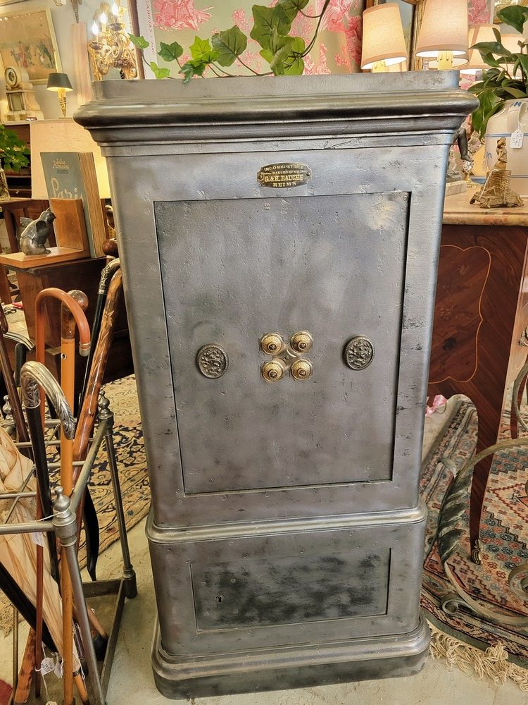 Coffre-Fort ancien, Bauche, Acier Brossé